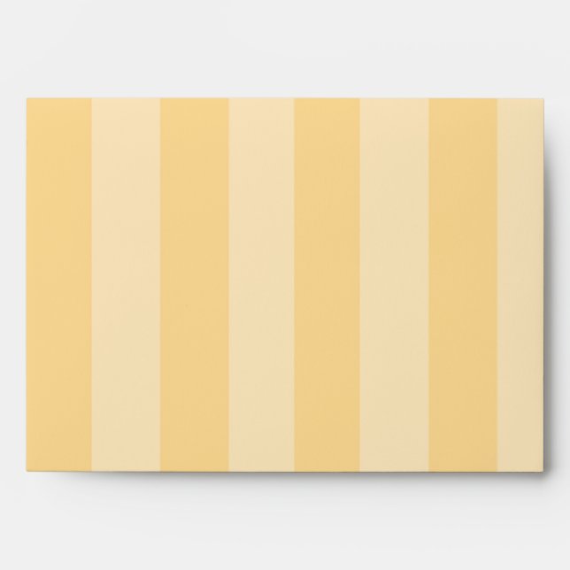 ENVELOPPE MOTIF DE BANDE JAUNE BLANCHE (Devant)