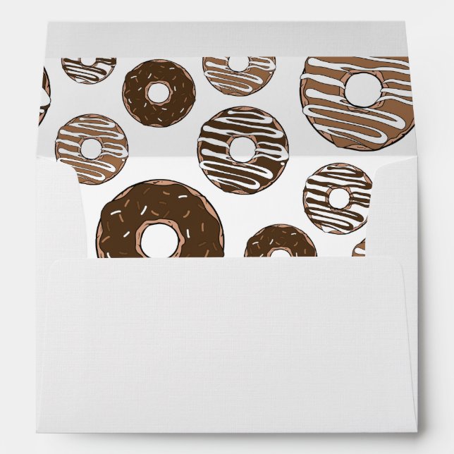 Enveloppe Motif de beignes, beignets de chocolat, beignets d (Dos (Bas))