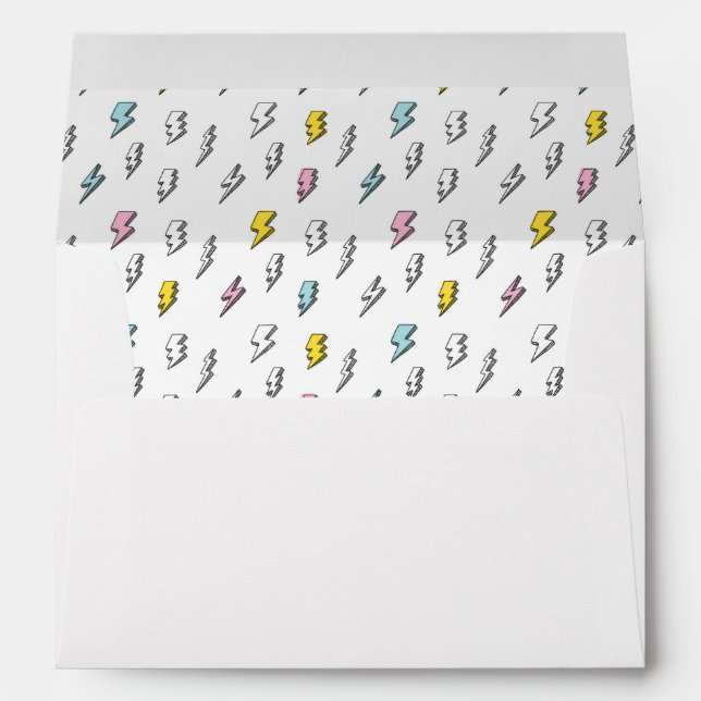 Enveloppe Motif de boulon de foudre à doodle mignon (Dos (Bas))