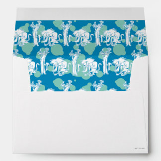 Enveloppe Motif de caractères bleu Weasel & Baboon