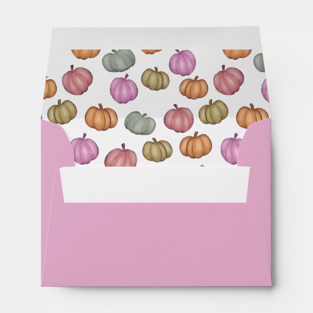 Enveloppe Motif de Citrouille couleur Whimsical (Dos (Bas))