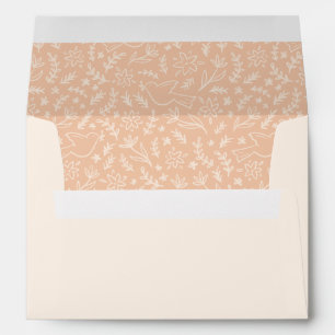 Enveloppe Motif de colombe florale Teint Hand-drawn Whimsica