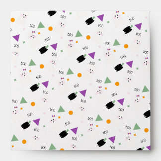 Enveloppe Motif de confettis de citrouille fantôme