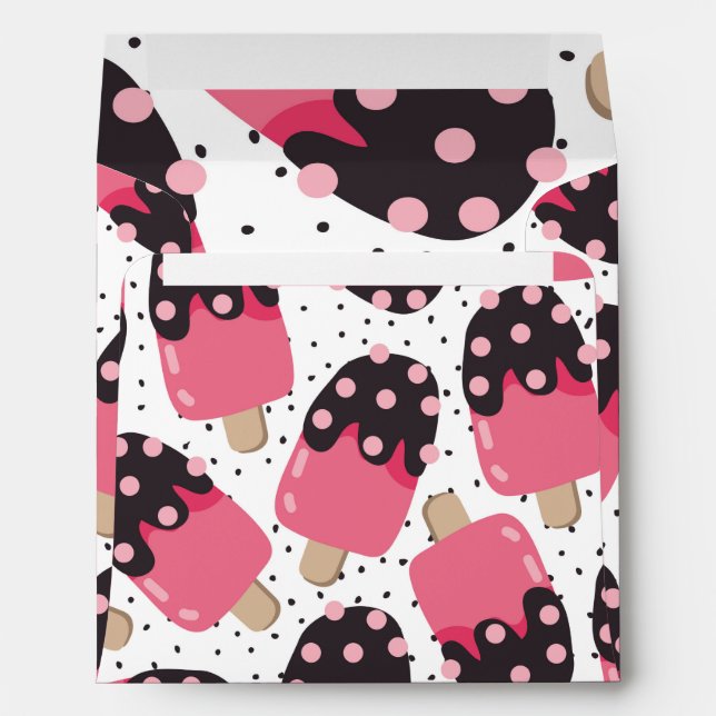 Enveloppe Motif de crème glacée Candy (Dos (Bas))