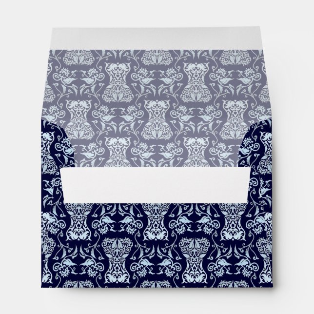 Enveloppe Motif de Damas de Corse Florale (Dos (Bas))