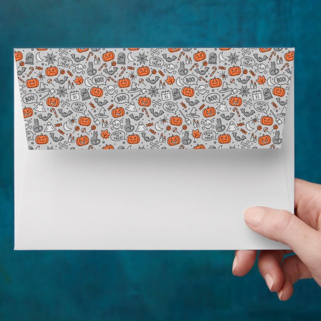 Enveloppe Motif de doodle pour les enfants mignons Halloween (Hand)