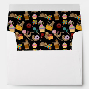 Enveloppe Motif de festins de bonbon à paresse