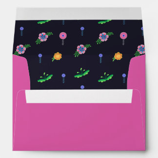 Enveloppe Motif de fleurs péruviennes