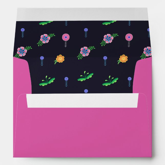 Enveloppe Motif de fleurs péruviennes (Dos (Bas))