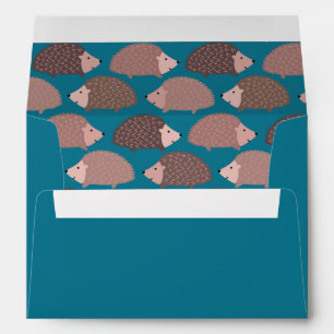 Enveloppe Motif de forêt de Hérisson