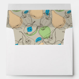 Enveloppe motif de fruits