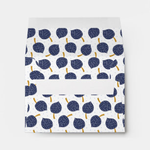 Enveloppe Motif de fruits de la bombe Abstraite bleue marine