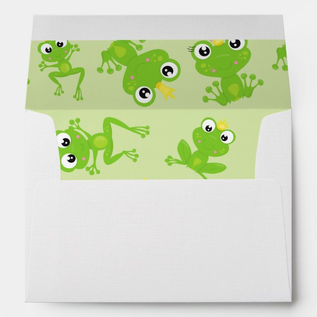 Enveloppe Motif de grenouille, Grenouilles mignonnes, Grenou (Dos (Bas))