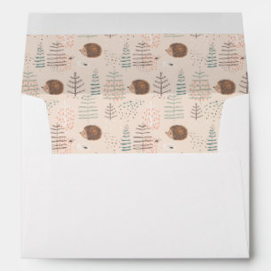 Enveloppe Motif de hérisson de bois mignon
