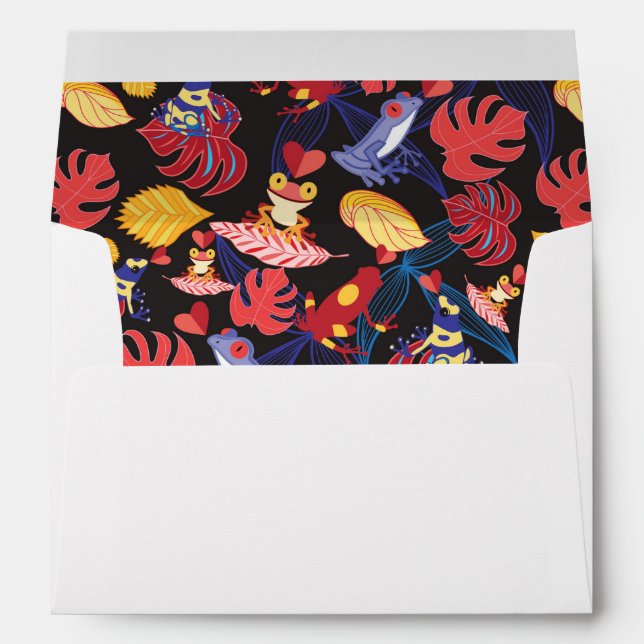 Enveloppe Motif De La Grenouille Amoureuse (Dos (Bas))