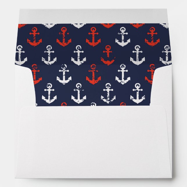 Enveloppe Motif De La Marine Rouge Blanche Et Bleue (Dos (Bas))
