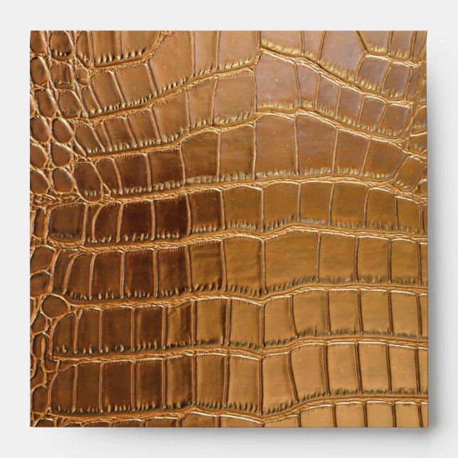 Enveloppe Motif de la peau des animaux en cuir de crocodile  (Devant)