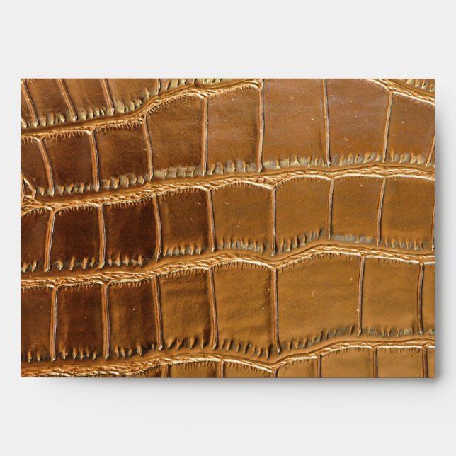 Enveloppe Motif de la peau des animaux en cuir de crocodile  (Devant)