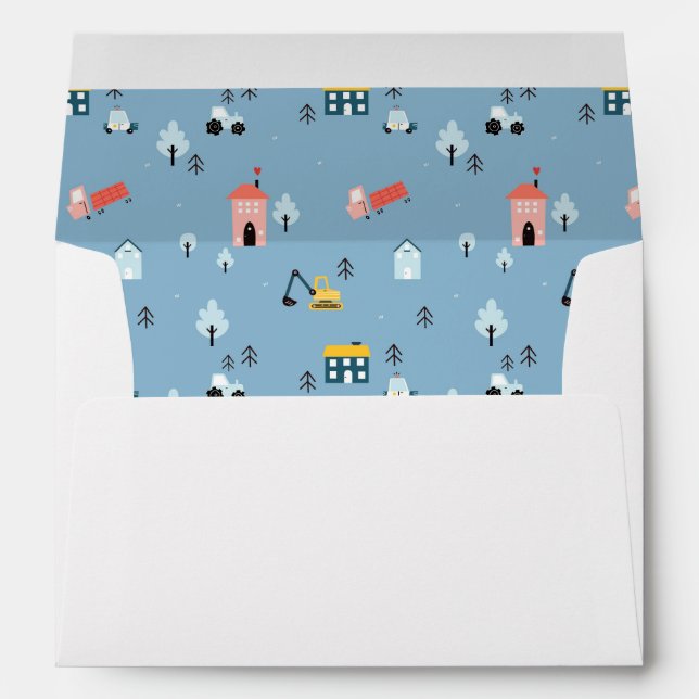Enveloppe Motif de la scène du Doodle Town (Dos (Bas))
