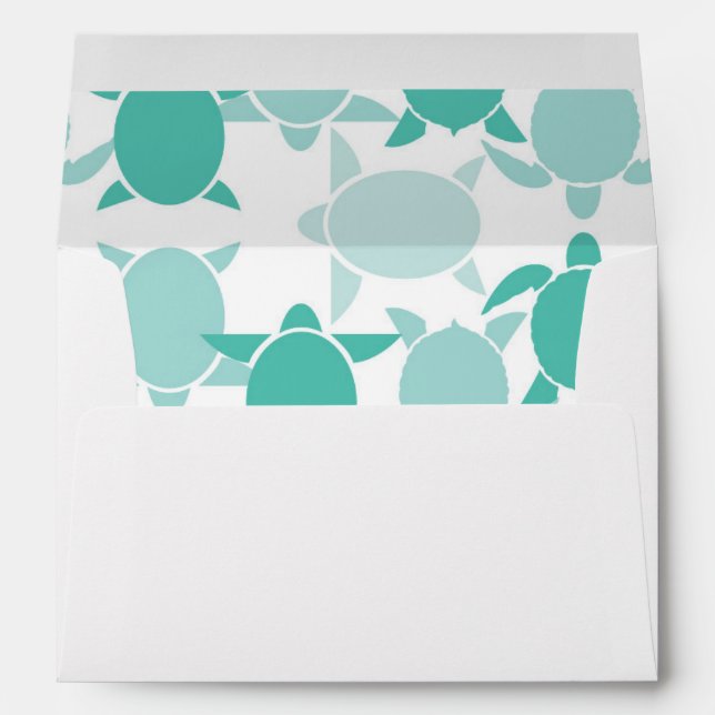 Enveloppe Motif de la tortue Turquoise (Dos (Bas))