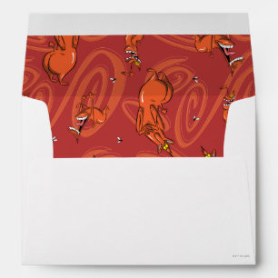 Enveloppe Motif de la vache et du poulet rouge