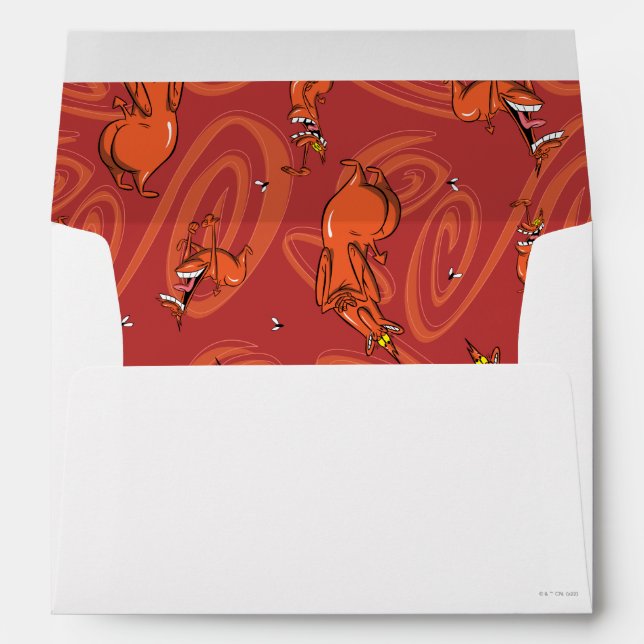Enveloppe Motif de la vache et du poulet rouge (Dos (Bas))