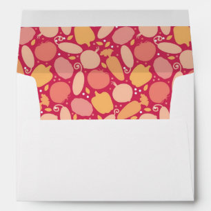 Enveloppe motif de légumes colorés