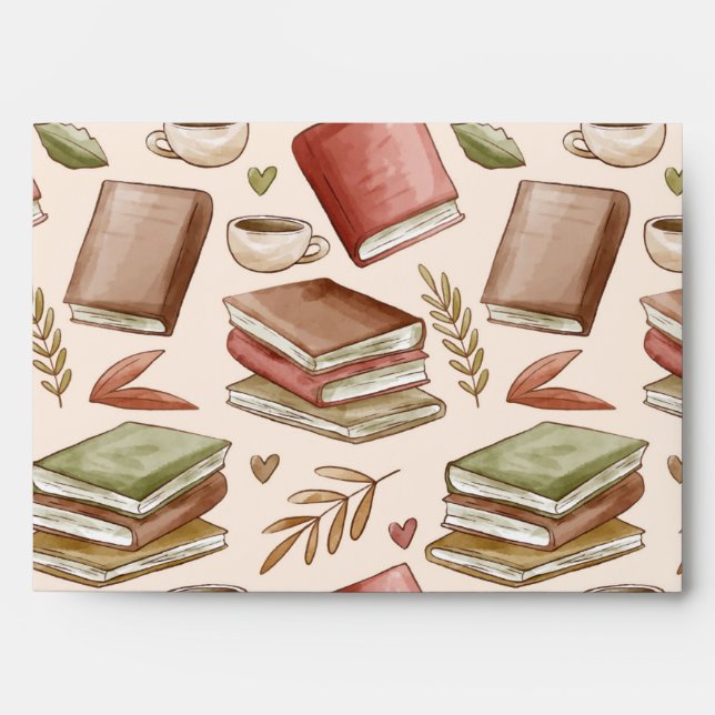 Enveloppe Motif de livre (Devant)