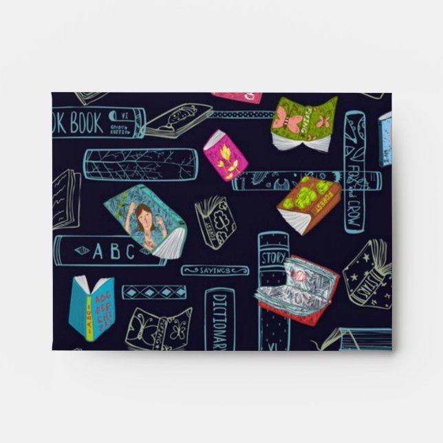 Enveloppe Motif de livre (Devant)