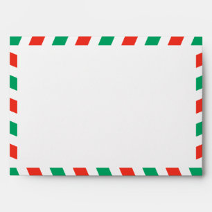 Enveloppe Motif de messagerie rouge et verte