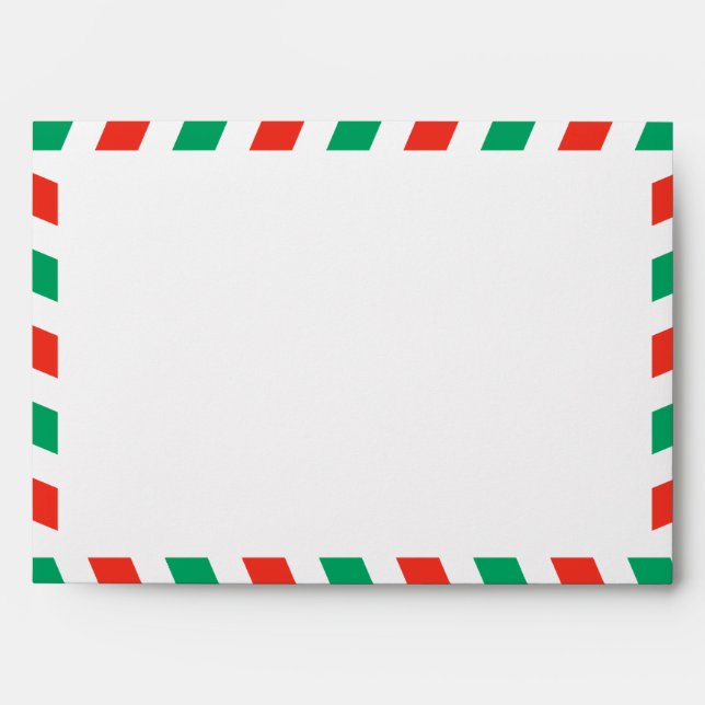 Enveloppe Motif de messagerie rouge et verte (Devant)
