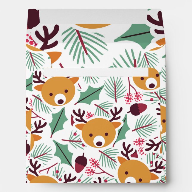 Enveloppe Motif de Noël mignon (Dos (Bas))