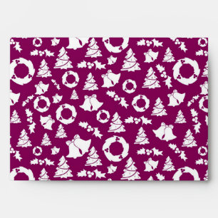 Enveloppe Motif de Noël pourpre