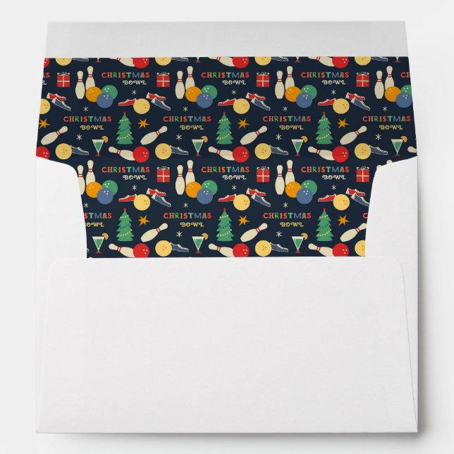 Enveloppe Motif de Noël rétro (Dos (Bas))