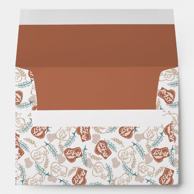 Enveloppe Motif de pain grillé (Dos (Bas))