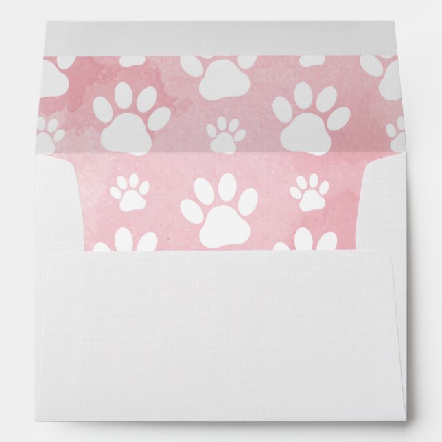 Enveloppe Motif De Pâtes, Patrouilles Blanches, Aquarelles,  (Dos (Bas))