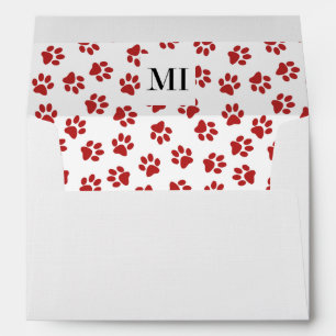 Enveloppe Motif de pattes, Pattes de chien, Pattes de chat,