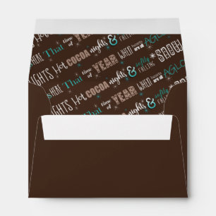 Enveloppe Motif de poème de Noël de la saison ID593