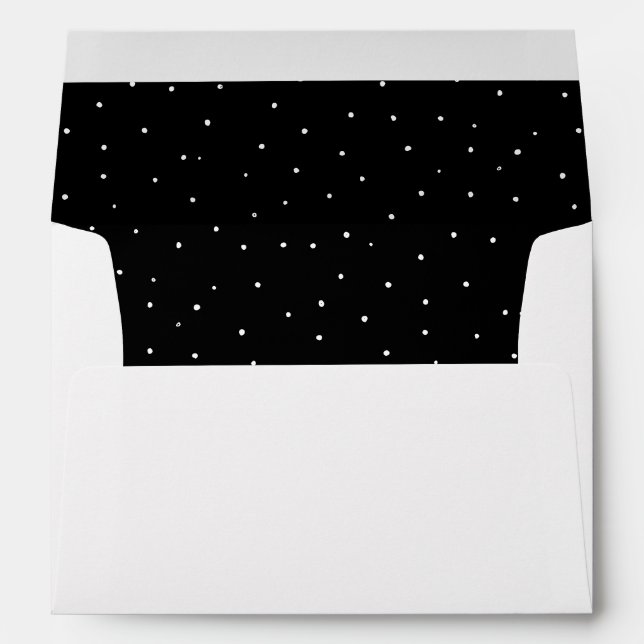 Enveloppe Motif de point noir blanc (Dos (Bas))