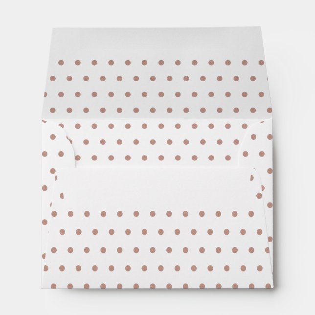 Enveloppe Motif de point Polka texturé rose Gold (Dos (Bas))