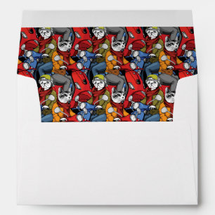 Enveloppe Motif de scooter de chats et de chiens
