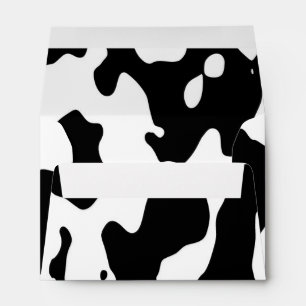 Enveloppe Motif de vache noir et blanc