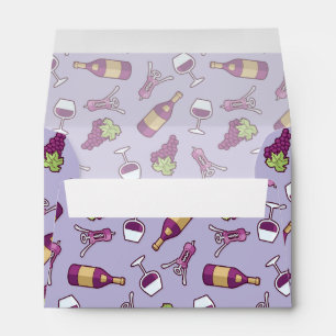 Enveloppe Motif de vin rouge