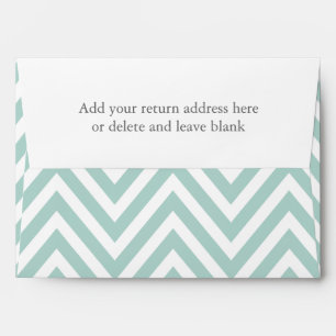 Enveloppe Motif de Zig Zag de Chevron blanc vert à la menthe