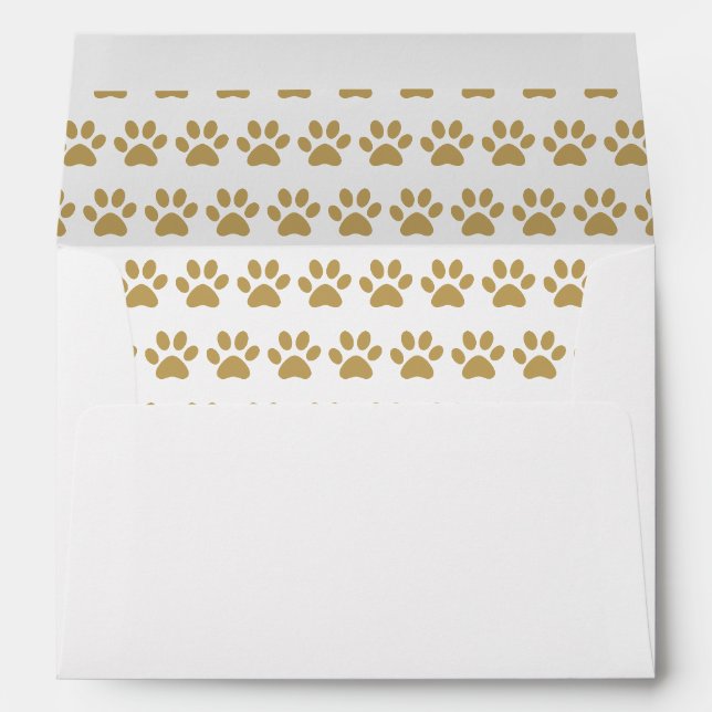 Enveloppe Motif d'empreinte or mignon (Dos (Bas))