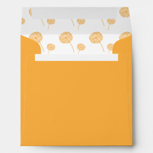 Enveloppe Motif des Dandelions orange