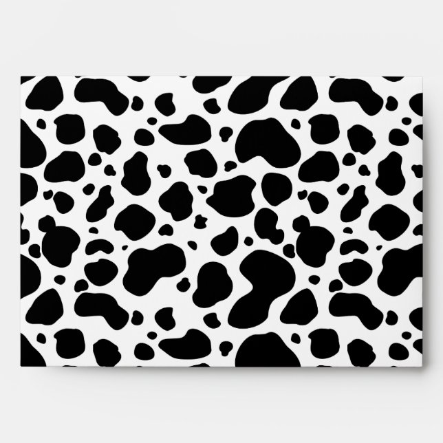 Enveloppe Motif des points de vache Poster de animal noir et (Devant)