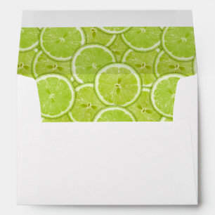 Enveloppe Motif Des Tranches De Chaux Vertes