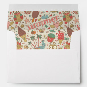 Enveloppe Motif D'Été Avec Glace