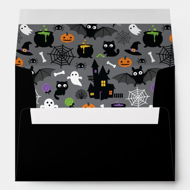 Enveloppe Motif d'Halloween (Dos (Bas))